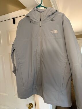 The North Face Light Gray Packable Jacket